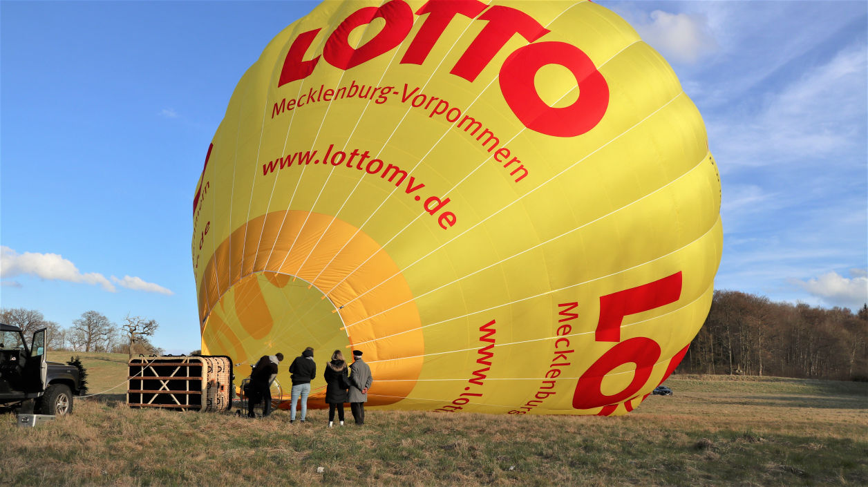 Ballonfahrt Mecklenburg Vorpommern, Ballon starten